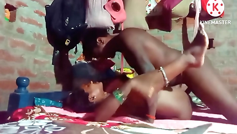 Indian babe gives a blow job to her step sister-in-law