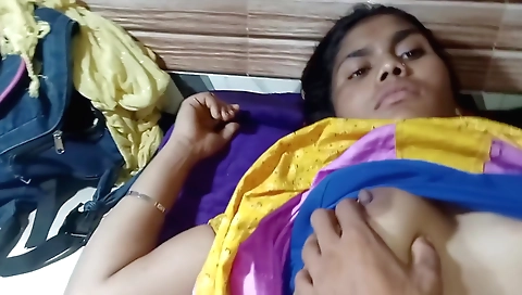 Indian wife and husband making love in homemade video