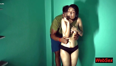 Stunning teen 18+ girl with big tits is doing hardcore sex