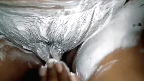 Indian girl with hairy pussy in the kitchen fucked