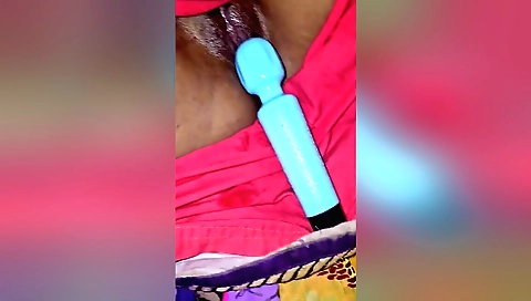 Hot amateur woman masturbating and playing with a toy