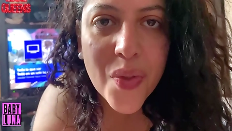 Girl in sexy outfit enjoys my dick in a blowjob iced ice