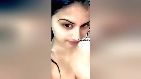 Beautiful indian babe naked with a small breast before sex