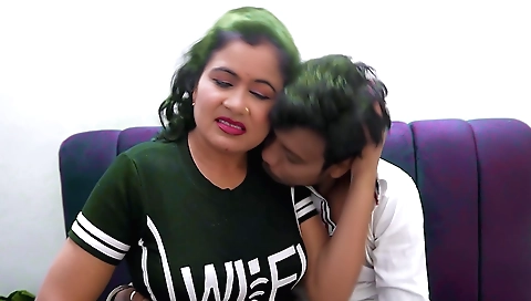 Busty Indian stepsister in a frenzy with her boyfriend