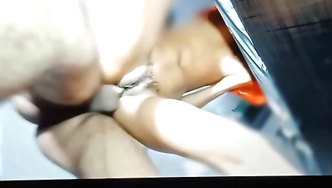 Indian hottie with a hairy ass gives her boyfriend blow job