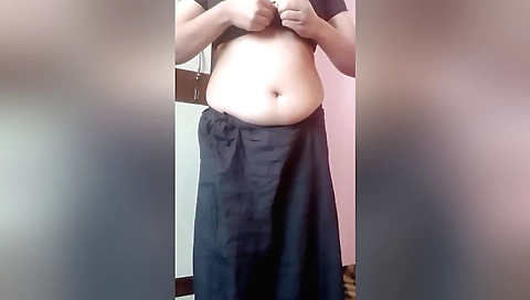Hot girl showing off breasts and twat during solo video