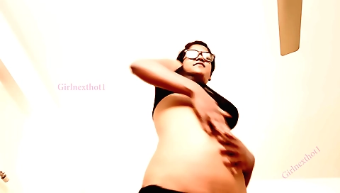 Brunette strip dance with a guy in a hot sex scene