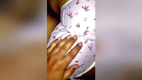 Indian woman in pantyhose makes her body look great