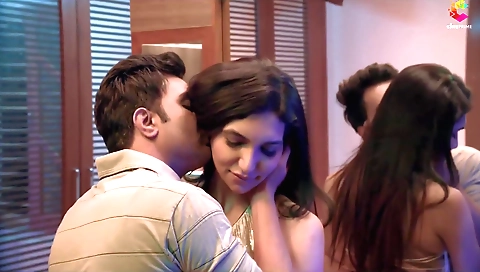 Brunette with big boobs shows off her big boobs and gets teased