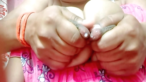 Indian girl with natural big tits fucked in the middle