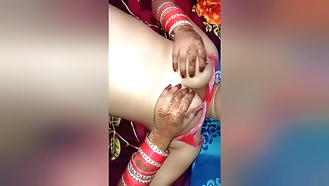 Hot Indian wife with big boobs and pussy in public