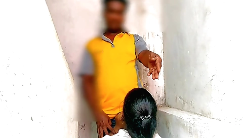 Indian teen 18+ in a cute outfit is having fun with her lover