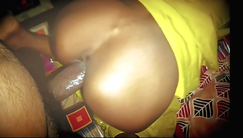 Indian stepsister-in-law in dog-style pose in front of a camera