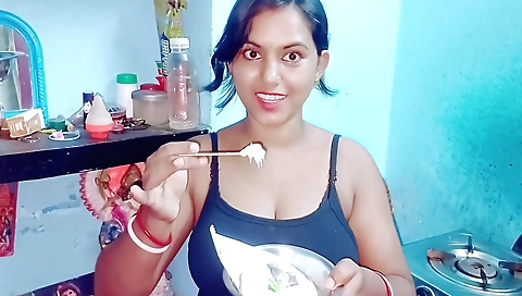 Sexy brunette takes a hot bhabhi and fucks a hard boner