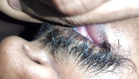 Indian wife is drinking milk to get rid of her pain