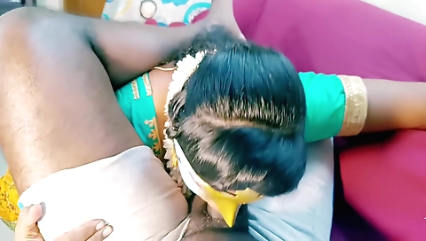 Handjob in a bedroom for a brunette in a bedroom video