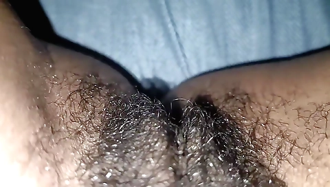 Indian amateur milf has her hairy pussy and ass exposed