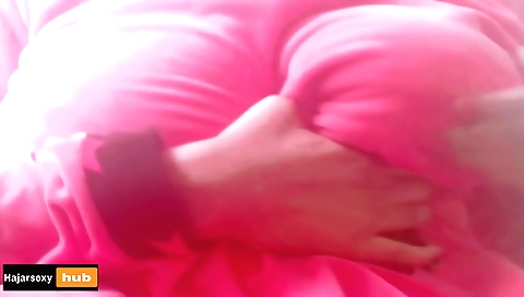 Sexy teen babe wearing stockings and big boobs seducing the guy