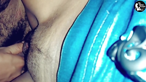 Busty teen girl in black dress is having sex with a guy