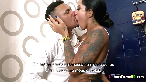 Busty brunette hottie wants to fuck her boyfriend hard