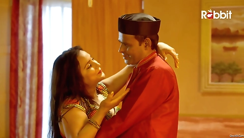 Big ass milf gives a blowjob to a dude and gets fucked