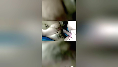 Indian chick masturbates and masturbates with her finger