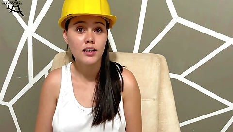 Ducked in the mouth of architect when she was helping him