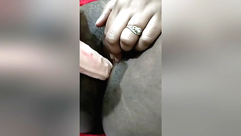 Busty amateur indian girl masturbates in her hairy pussy