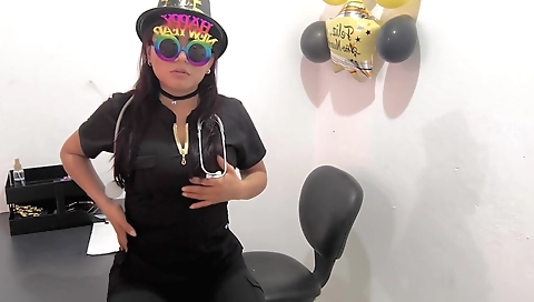 Brunette naked in her bedroom in amateur solo video