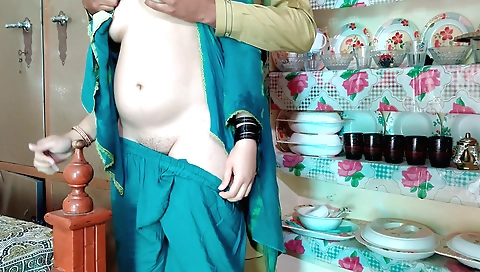 Wife and her friend share a hot dinner and have fun