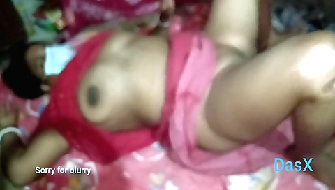 Indian hairy wife is playing with her hair in the living room