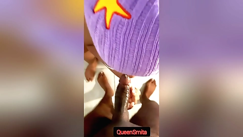 Indian porn video with a gorgeous brunette in black pants