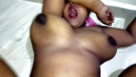 Indian chick with big tits fucks in homemade anal vid