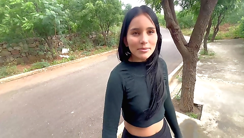 Indian girl with small tits has sex in her bedroom