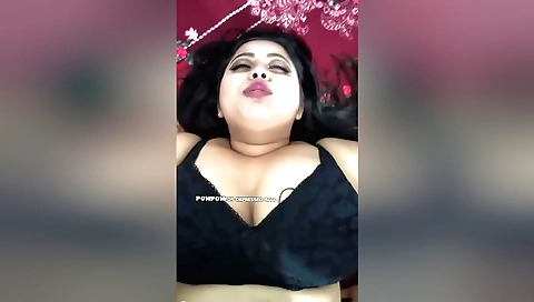 Big boobs brunette fucked on the bed by a large dick