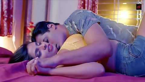 Stunning brunette beauty with black lingerie is painting