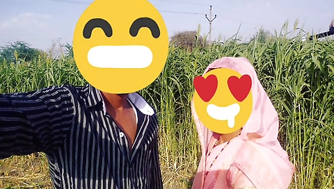 Busty indian babe in a sexy outfit is fucked outdoors