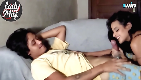 Indian girl gets a good blowjob with her hard cock