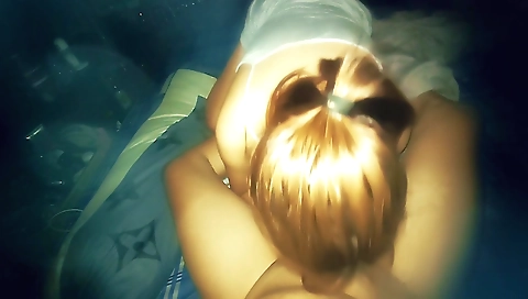 Hot amateur video showing my step-sister sucking my dick