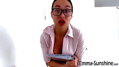 Busty brunette milf with huge boobs masturbates to her dream