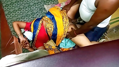 Indian teacher with big boobs has a young stud to fuck