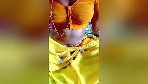 Indian wife with natural boobs takes off clothes for sex