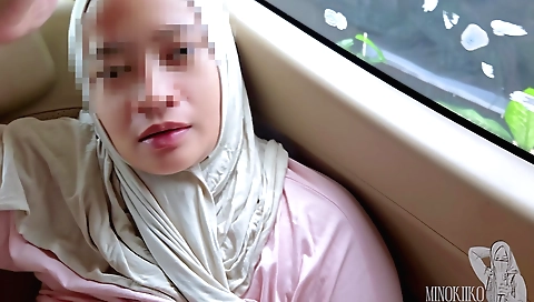 Indian chick is having sex with her stepsister in the car