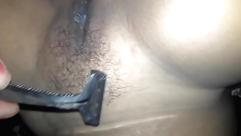 Indian babe in a sexy outfit gets hairy pussy on camera