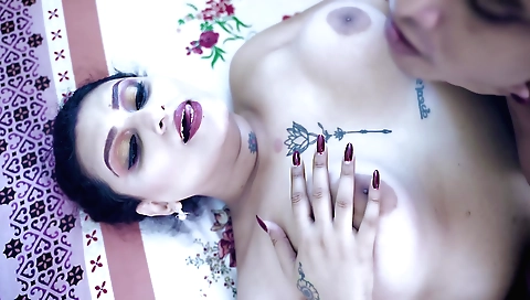 Yoga teacher gets a creampie in her mouth and pussy