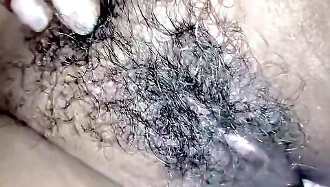 Indian wife is getting hot and hairy and getting her hairy cunt fucked