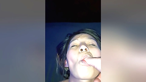 Lesbian amateur video with a hot naked lesbian girl