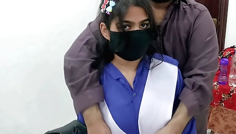 Pakistani brunette fucks her stepfather in front of the camera