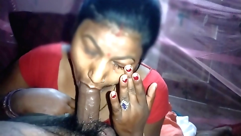 Indian teen 18+ with small boobs eats a small amount of cum